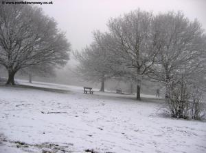 Newlands Corner in Snow