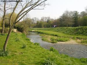 The River Wey in Farnham town centre