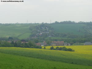 Valley to the south of the path